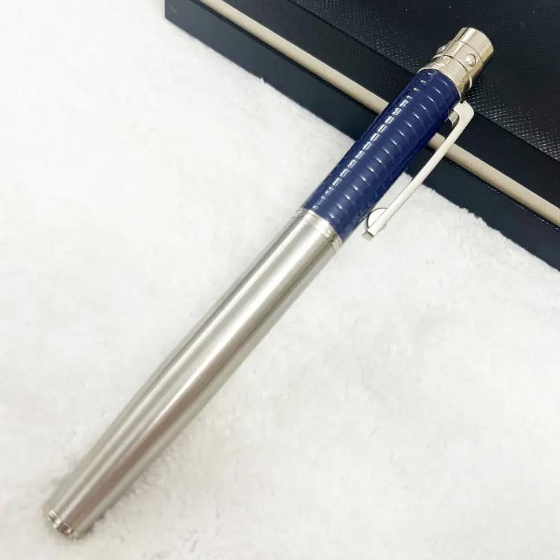 Rollerball Ballpoint Pen Blue Carving With Serial Number Writing Smooth Stationery
