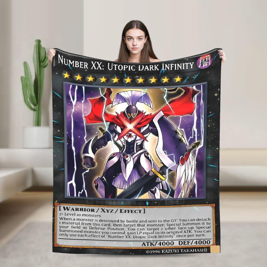 Anime Yu Gi Oh Card Blankets  Flannel Funny Breathable Throw Blankets for Bedding Lounge Textile Decor