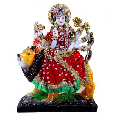 Pryskyřice Maa Durga MATA Rani Sherawali Murti Idol Socha Soška Idol