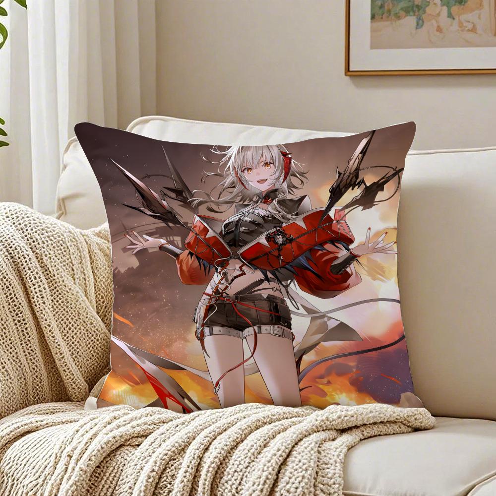 1Pcs Strategic A-Arknights Exquisitely Game Icon Cushion Cover Pillowcase Anti-Dustmite Living Room Sofa Decor Cushion Room
