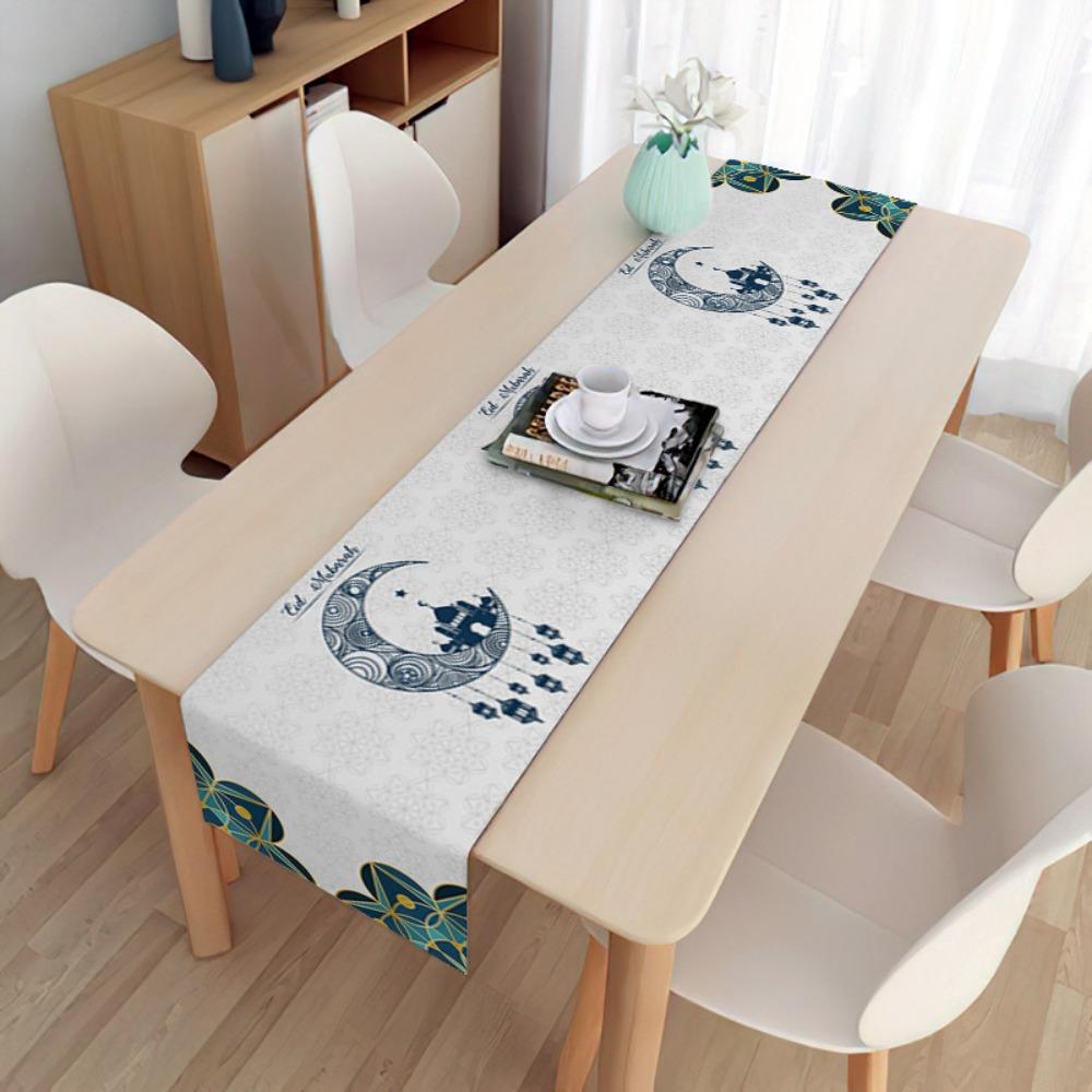 2 Stück Lange Leinen Feiertags Dekorative Tischdecke Staubtuch Platzset