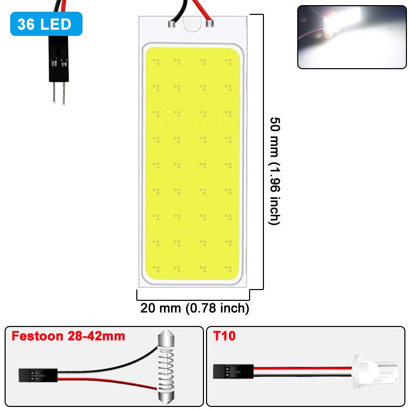 1/4/10 BUC Becuri LED C5W Feston 31mm 36mm 39mm 42mm T10 W5W Lumină LED COB 12V 6500K Alb Lămpi LED Dom Interior Auto Lectură Portbagaj