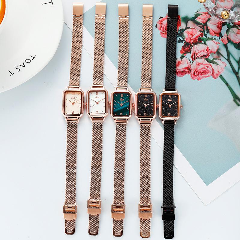 Fashion Trend Mori Small Fresh Casual Retro Square Ladies Quartz Watch