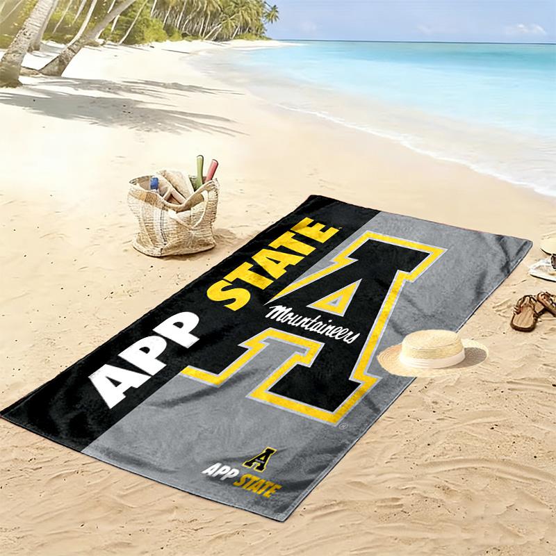 Appalachian State Mountaineers Print Beach Towel, Large Soft Quick Dry Towel for Beach Camping Swimming