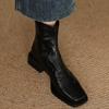 Fashion Ankle Boots Women Square Toe Fashion Dress Heeled Shoes Designer Dress Woman's Winter Boots 2025 Chelsea Botas De Mujer Shoes
