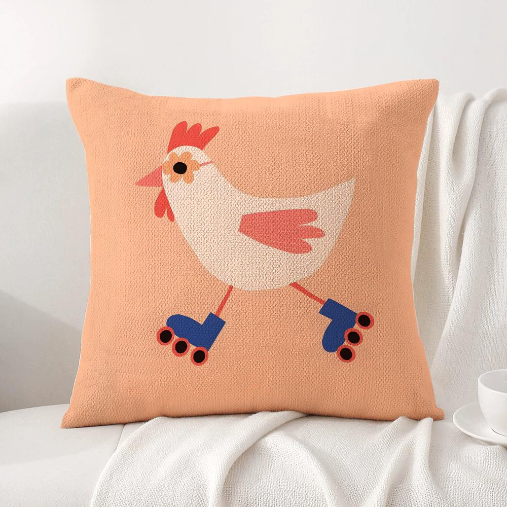 Classic Abstract Animals Cushion Cover Natural Linen Organic Fabric DoubleSided Printing Sofa Home Decor Gift Pillow Cover
