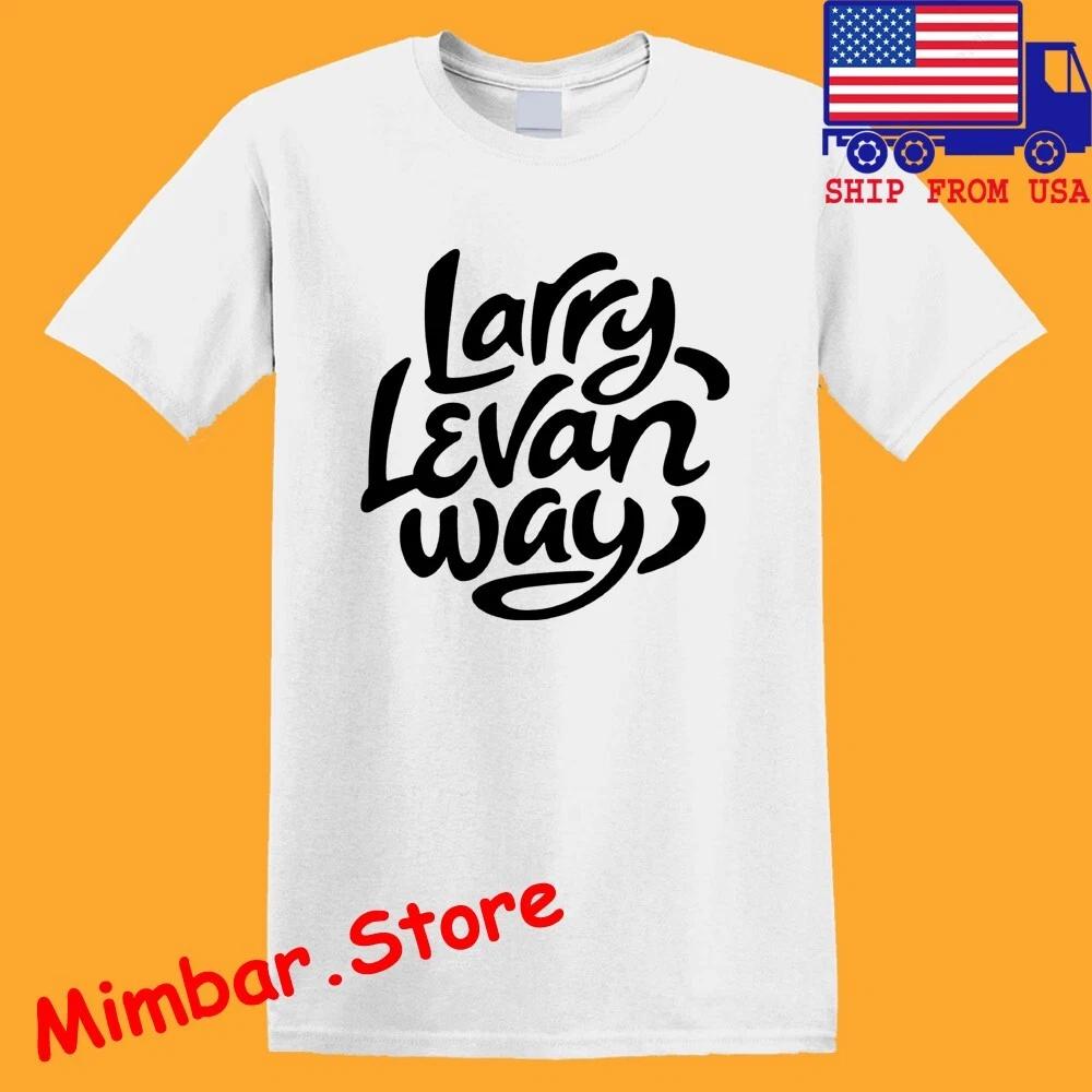 Мужская белая футболка Larry Levan Way Размеры S-5XL M