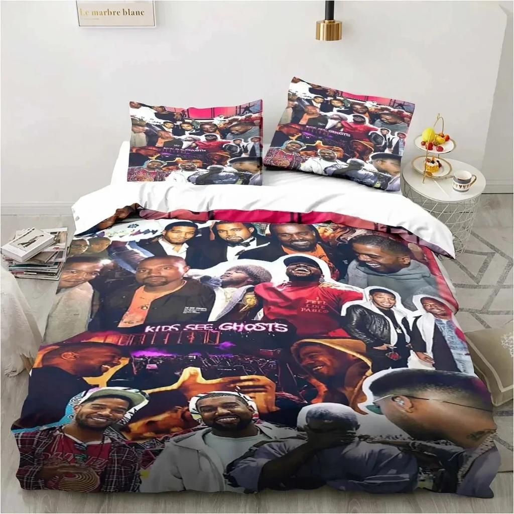 Rapper Kanye West Bedding Set For Bedroom Soft Modern Bedspreads Comefortable Kids Duvet Cover Quilt Cover And Pillowcase