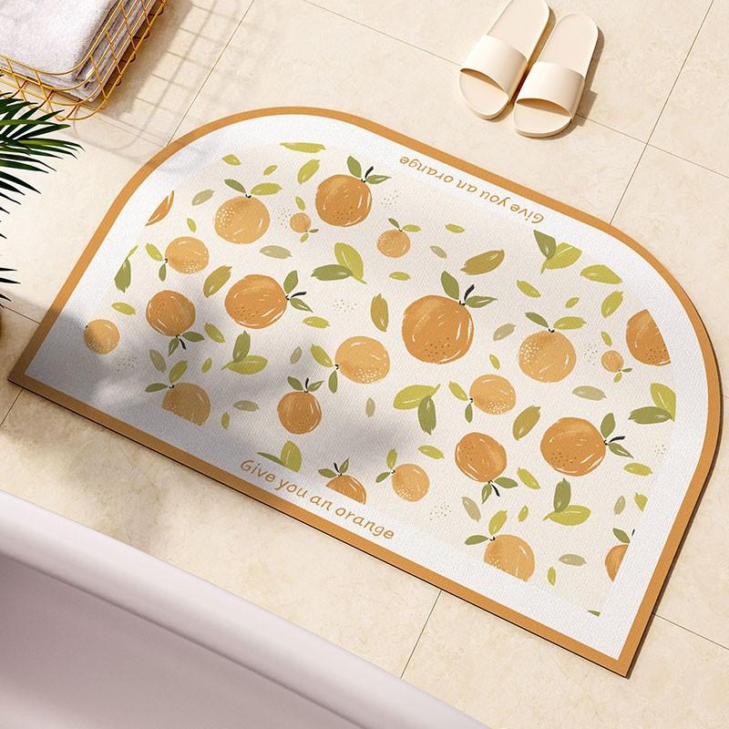 

Plant Flowers Girl Heart Bathroom Floor Rug Soft Diatom Mud Bathroom Doorway Moisture-wicking Slip-resistant Mat for Bathing 45 * 75cm