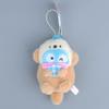 Ugly Hanton Fish Cross Dressing Otter Hold Shell Plush Pendant Keychain Doll