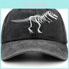 Baseballpet met dinosaurusborduurwerk en zonbescherming voor buitenactiviteiten