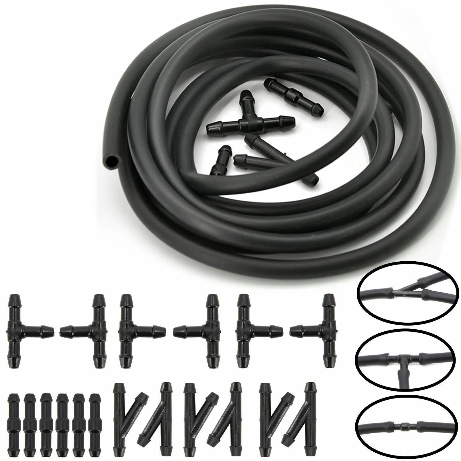 

Universal Car Windscreen Wiper Washer Hose Kit 2M+18PCS Tube Connectors for Nozzle Pump Pipe Car Wash Maintenance Tool