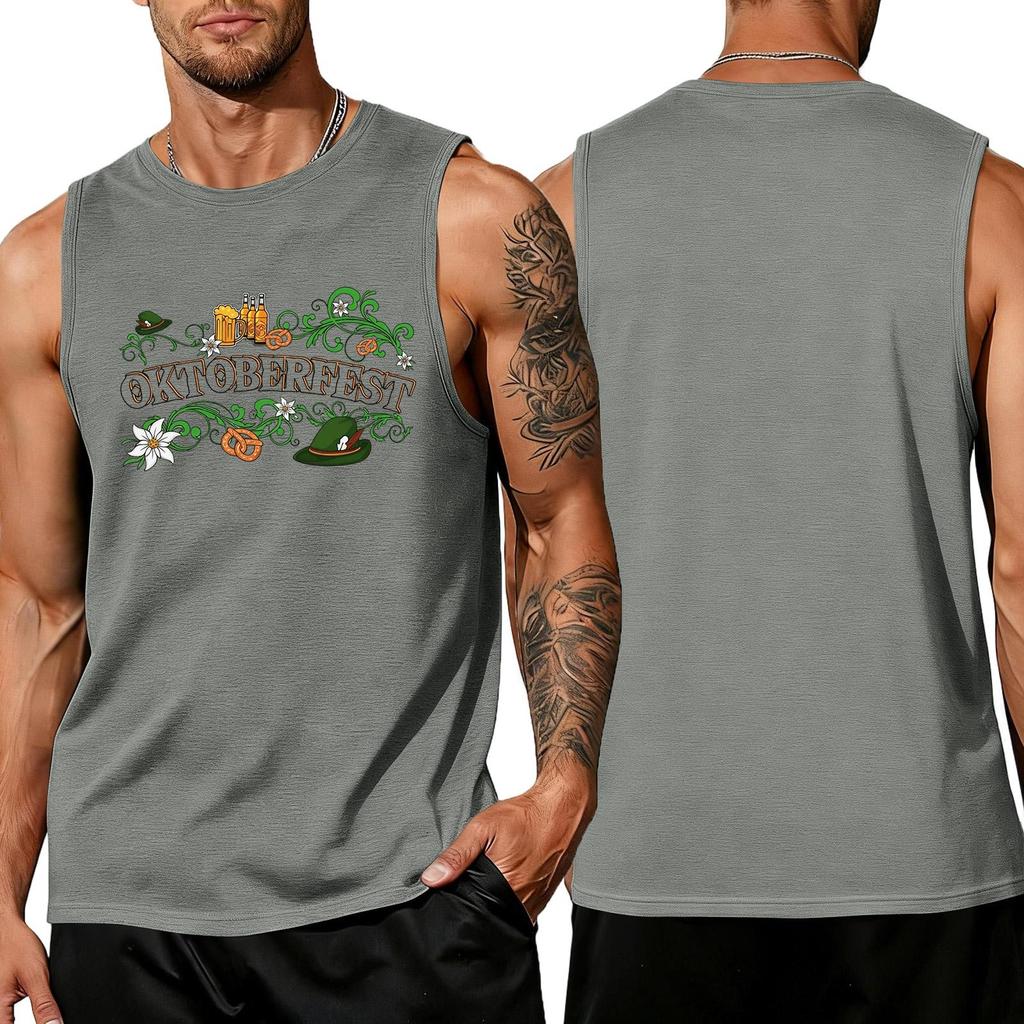 Men Sleeveless Tank Top Casual Summer Loose Fit Lightweight Muscle Shirt Breathable Soft Fabric Comfortable Beachwear
