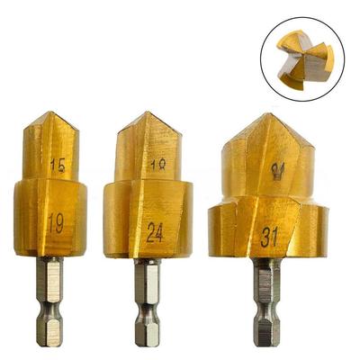 3 Stück PPR Hebender Stufenbohrer Ersatz Praktisch Mehrzweck Lagerstahl Professionell 20/25/32mm Sechskantaufnahme