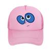 Funny Blue Glasses Eyes Cartoon Face Graphic Mesh Baseball Cap Casual Hat Outdoor  For Womens Unisex FeUnisex
