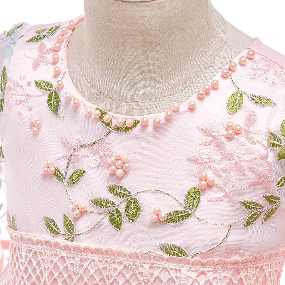 Children's Beaded Princess Trumpet Sleeve Dress