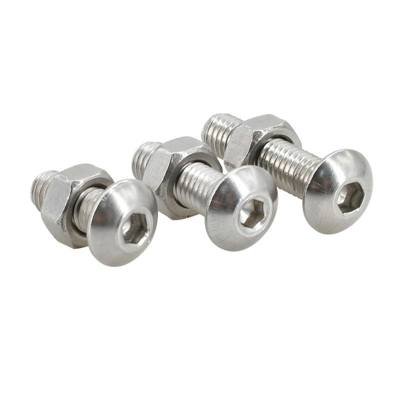 304 Stainless Steel Allen Screw Bolt Nut Washer Set Metric Threaded Hex Machine Screws Nuts Gaskets Kits With Box M2 M3 M4 M5 M6