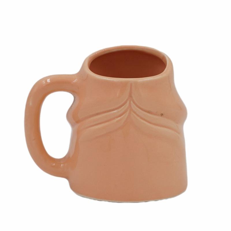 Ins-style Nordic Creative and Personalized Human Chest Cup, Ceramic Mug, Coffee Cup, Human Art Small Water Cup