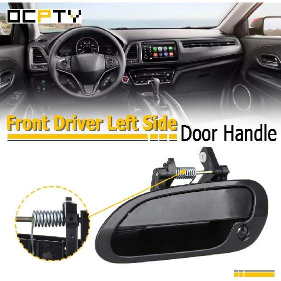 OCPTY Door Handle Exterior Front Driver Left Side Replacement Fit 1998-2002 for Honda for Accord Outside Door Handle Black