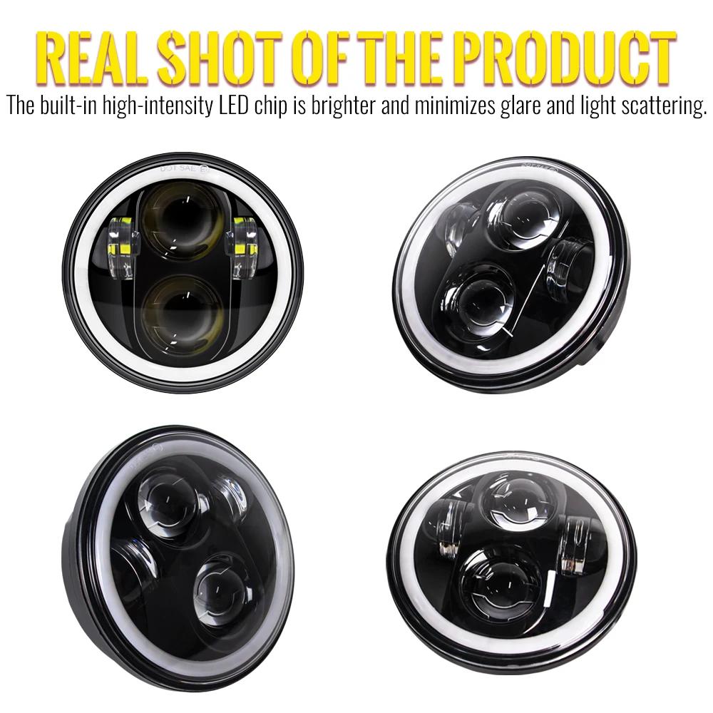 5.75 Inch LED Headlight DRL For Harley Sportster 1200 XL1200L Custom XL1200C 883 XL883 883L XL883R 48 Headlamp 5 3/4"