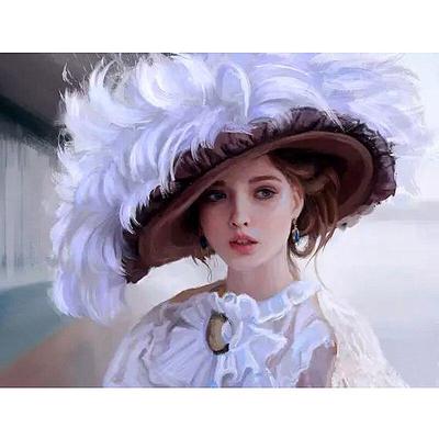 Full 5D Diy Diamond Painting Cartoon Pretty Woman Embroidery Cross Stitch Home Decor Handmade Gift