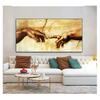 Painting Creation of Adam Hand of God Classical Religion Wall Art Pictures for Living Room Famous Art Print Posters Canvas