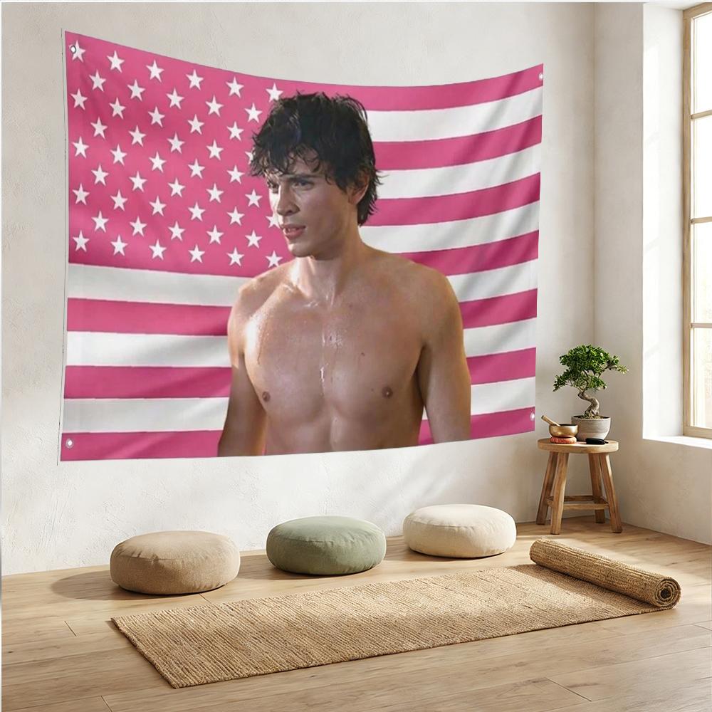 Tom Flag Tapestry Wall Hanging For Bedroom Living Room Kitchen Outdoor Party Decor, Ideal Gift For Fans, Flat Print