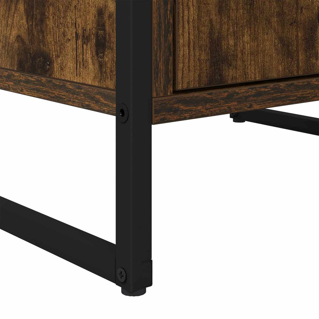Sideboard Smoked Acacia 43 X 36 X 75.5 Cm Engineered Wood