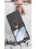 Samsung Z Flip7 Full-Cover Solid Color Case with Hinge Protection and Built-In Ring Stand