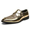 Fashion Shoes Men Casual Man Men's Summer Shine Gold Dress Patent Leather For Mens Gold Moccasins Business Pointed Bussiness Luxury