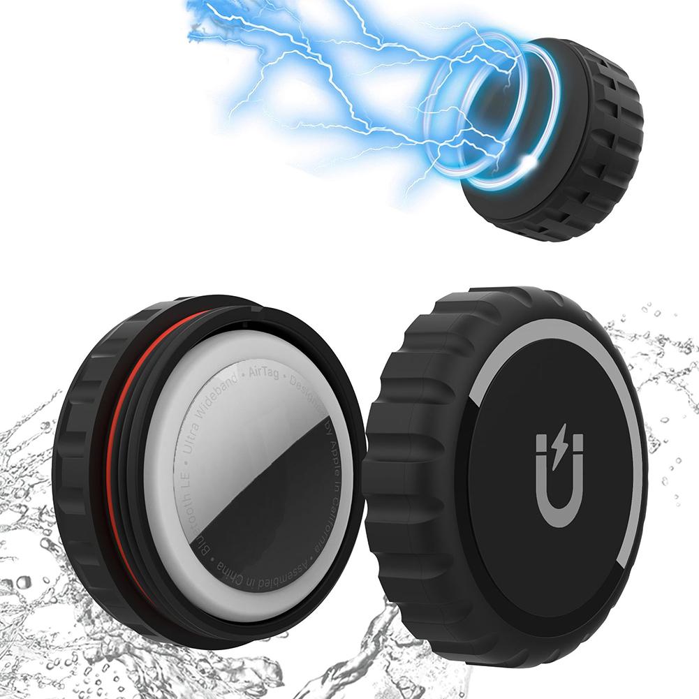 For Apple Airtag Magnetic Suction Case Holder Waterproof GPS Tracker Holder Tracking of Car Bike Truck Motorcycle