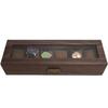 6 Grids Watch Display Box Portable Wooden Watch Storage Box Holder Jewelry Gift Case