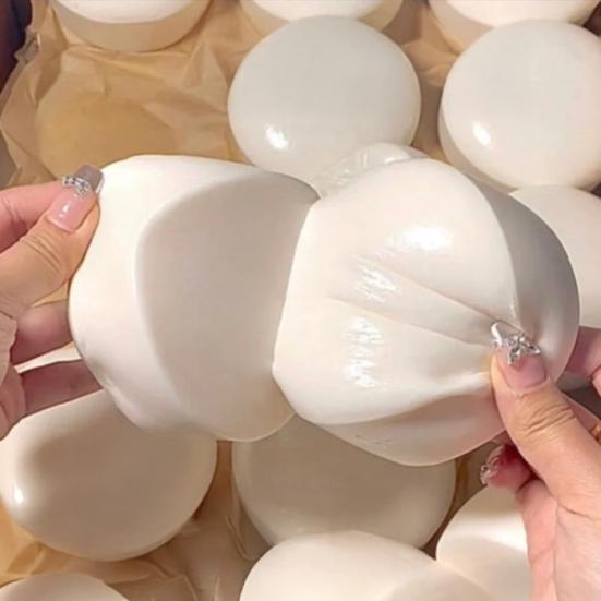 Soft Milk Yogurt Cake Squeeze Toy Slow Rising Stress Reliever Realistic Moist Soft Texture Decompression Gadget for Kids Adults