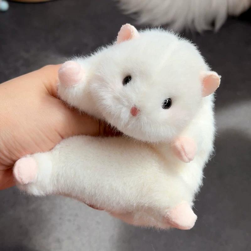 New Products Cute Golden Bear Little Hamster Plush Toy Cartoon Cute Pet Keychain Bag Pendant Girl Style To Good Friends