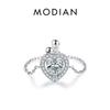 26 Style CZ Heart Flower Infinite Symbol Link Chain Ring 925 Sterling Silver Hearts Adjustable Rings For Women Jewelry