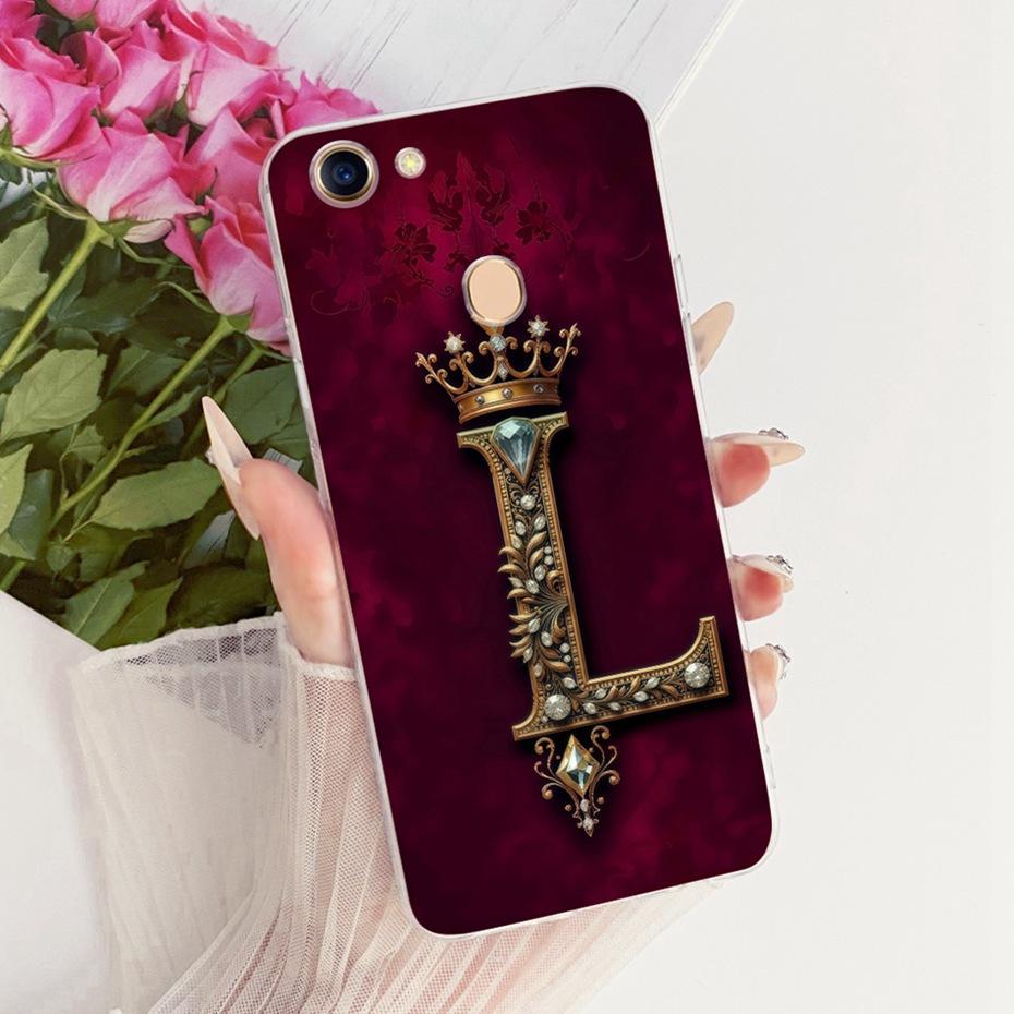 Fashion Crown Letter Case For OPPO F5 F7 F3 Soft Silicone TPU Back Cover For F7 F3 F5 Youth Phone Cases