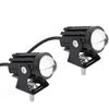 2Pcs Motorcycle LED Spotlight Yellow White High Low Beam Spot Lamp 8 to 80V