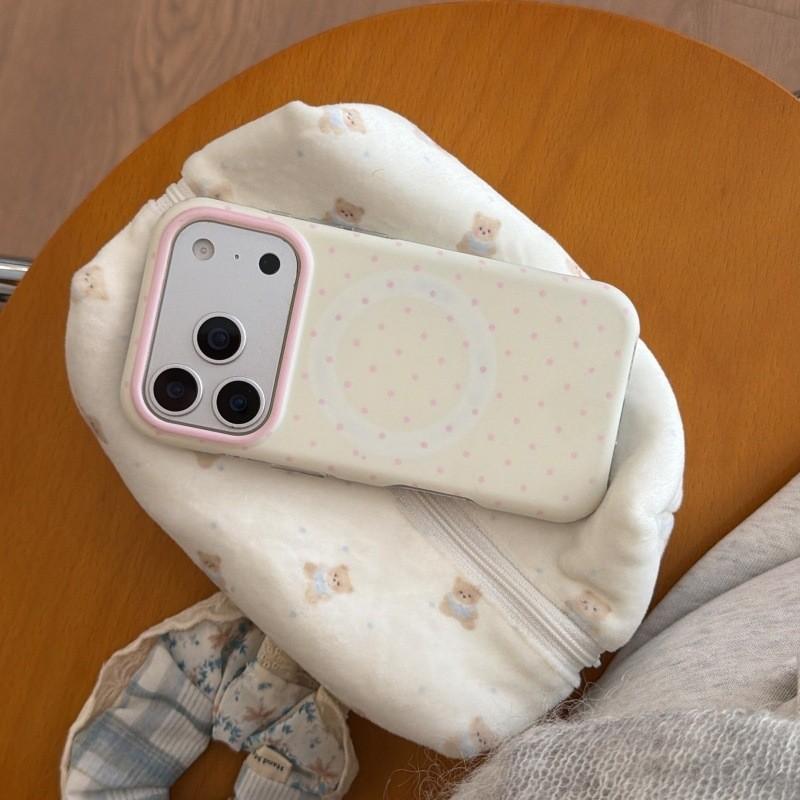 Spring Macaron Contrast Color Polka Dot Applicable to Apple 11promax Mobile Phone Case iPhone11/11/11 Magnetic Attraction 11