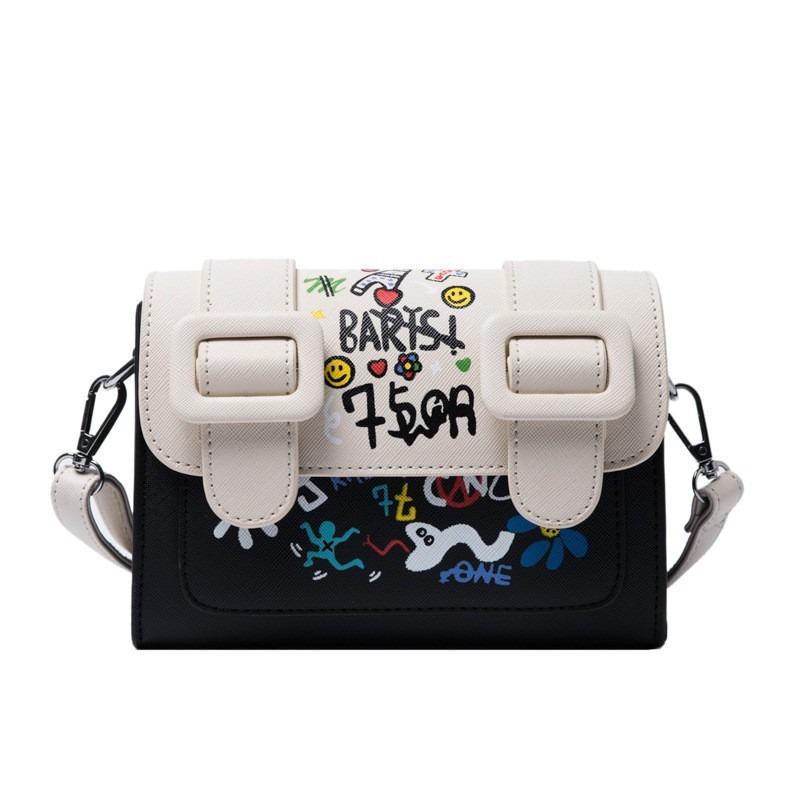 Cambridge Bag Graffiti Niche Color Matching Bag Women's 20 New Trendy Messenger Bag Summer Messenger Fashion
