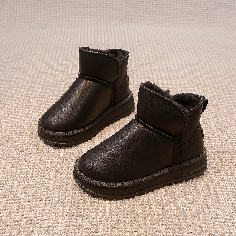 

Children s snow boots 2025 winter new boys and girls piled thickened warm non-slip outdoor cotton shoes 28