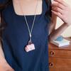 Hanging Neck Long Leather Necklace Anti-loss Sweater Chain Portable Mini Coin Purse Necklace  Women