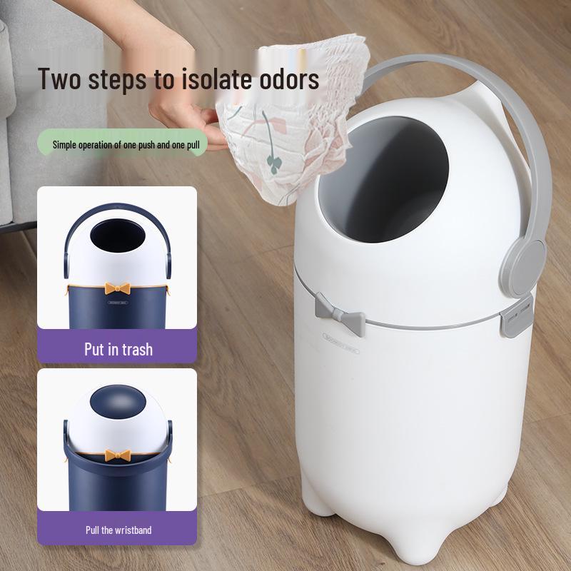 Large Capacity Baby Diaper Liners & Sealed Trash Can - Odor-Resistant