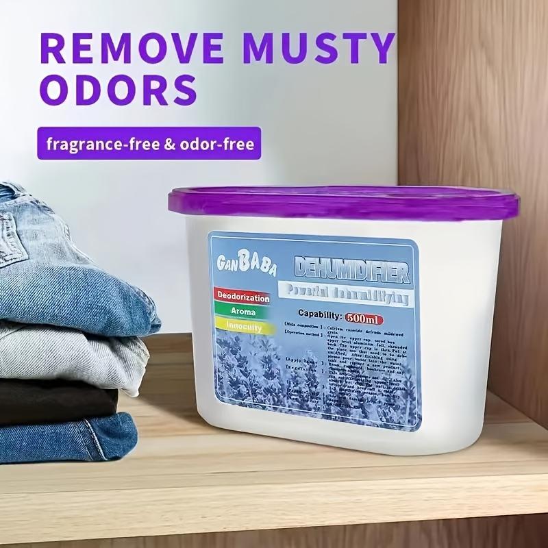 

3 Pcs Lavender Wardrobe Moisture Absorber Reusable Moisture-proof Dehumidification Box For Wardrobe Closet, Clear Air Technology 3 Pcs