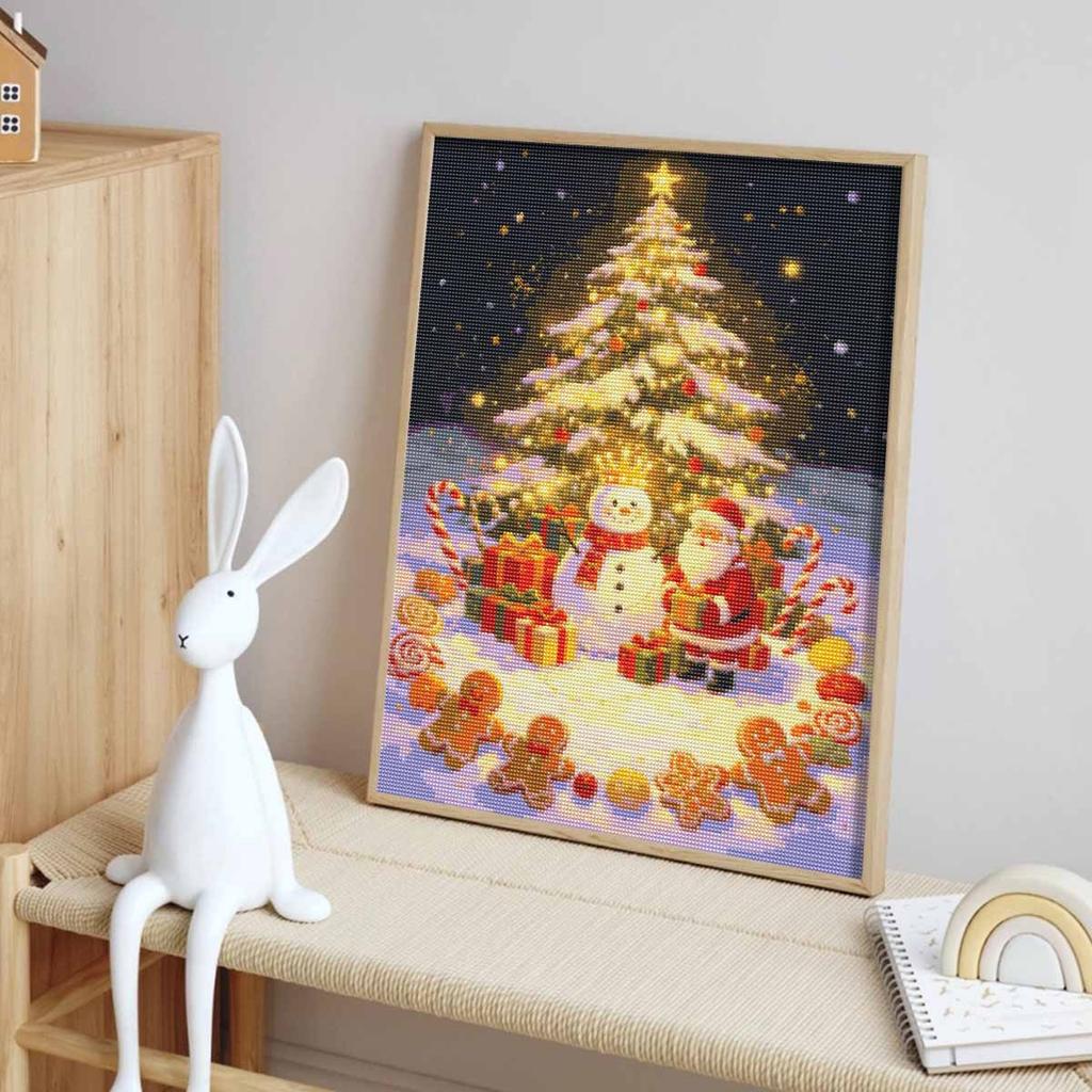 Christmas Diamond Painting Kit Santa Claus Snowman Gingerbread Man Home Entertainment Decorative Painting