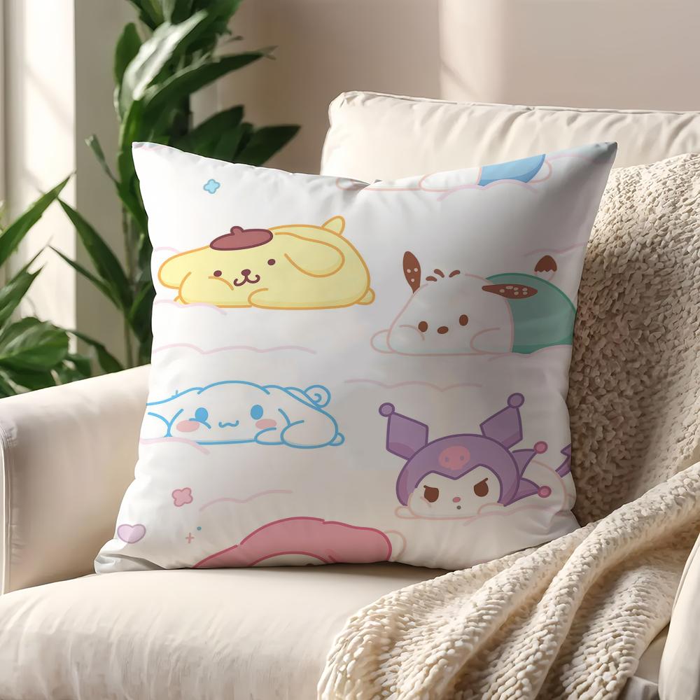 Cute SSanrio Friends cushion cover For Pillow Printing Sofa Decoration Home Car Room Coffee Shop Office Nordic Simplicity