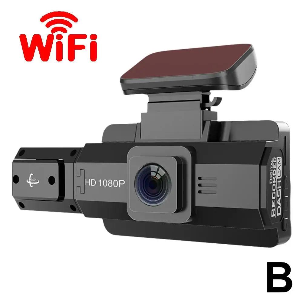 

3-дюймовая автомобильная камера-регистратор, двойная передняя и внутренняя HD ночная съемка 1080P Assecories Dash Car Vision Black Car DVR Box Cam V9X1