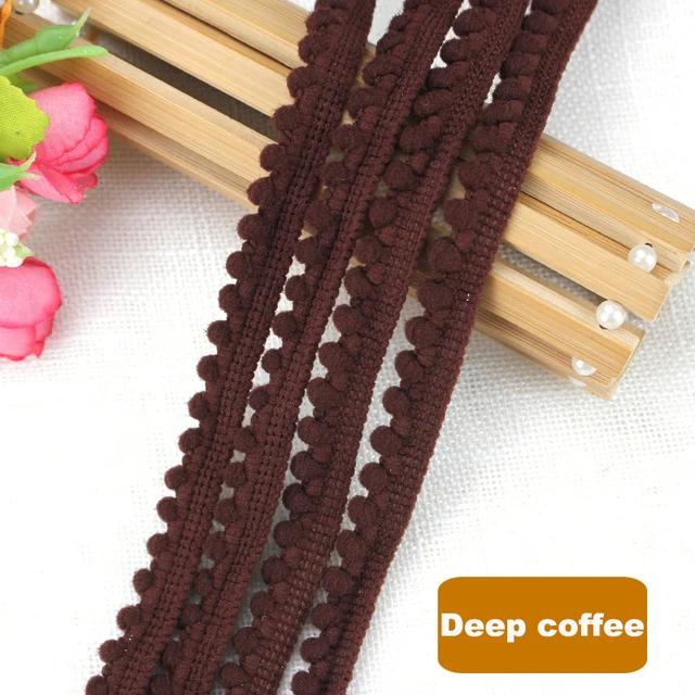 

1-10Yards Mini Colorful Pearl Pompom Decoration Ball Tassel Ribbon Sewing Lace Knitted Fabric Handmade DIY Craft Accessories 1Yards