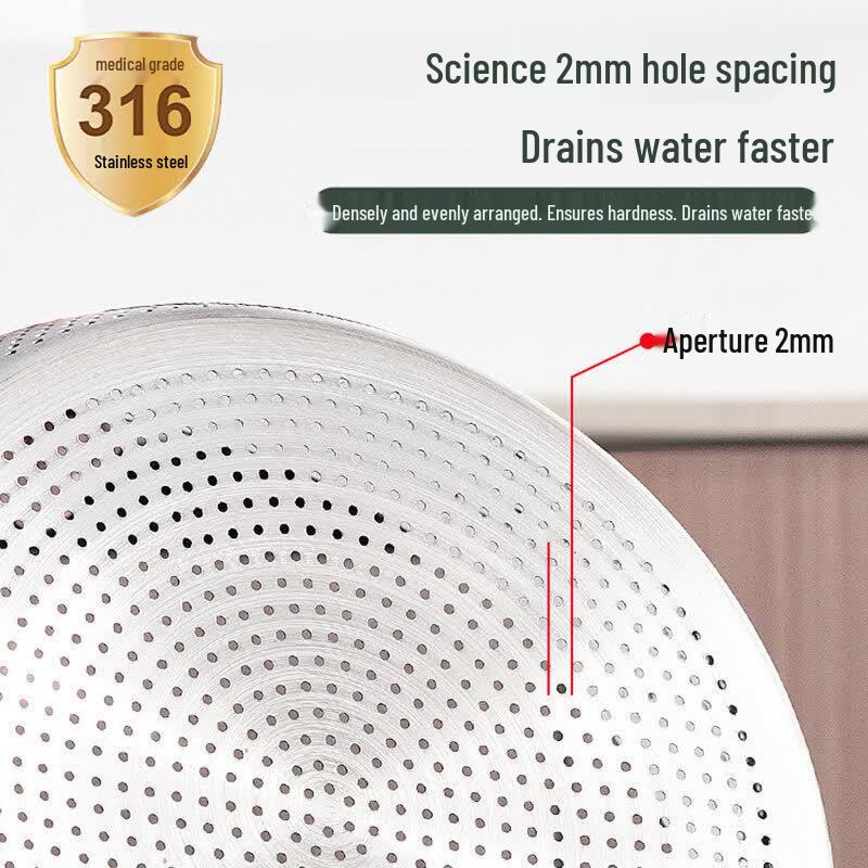 UOSO Stainless Steel Food Strainer & Drain Basket