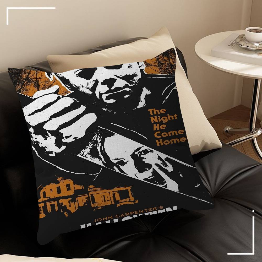 Horror Movie Characters Wall Art Michael Myers Halloween Pillow Cover Sofa Cushion Cover Home Room Decoration Children Gift