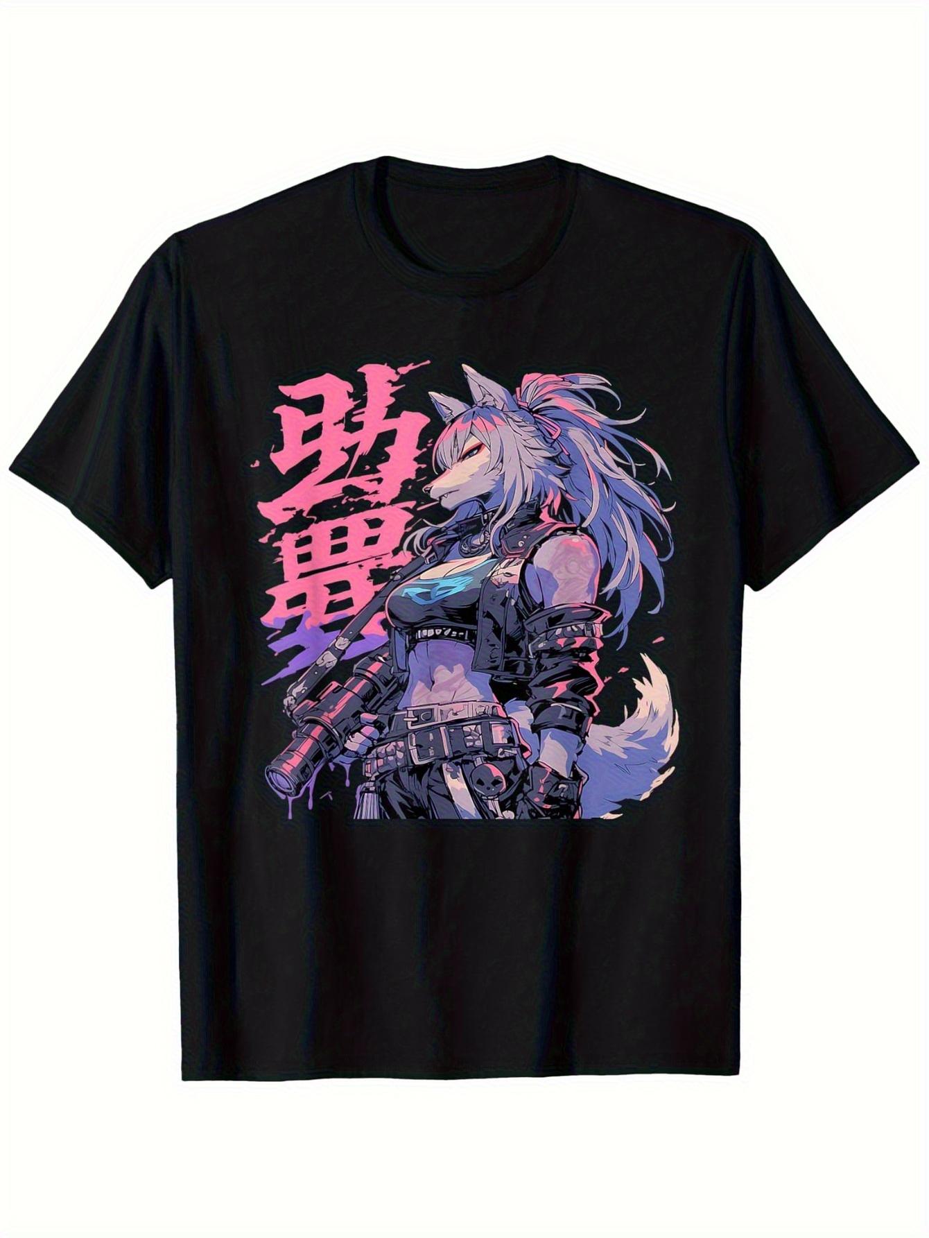 A Black T-Shirt Featuring a Gothic And Edgy Design L